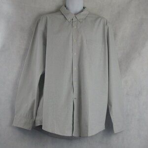 Club Room Men's Slim-Fit Conway Dot Long-Sleeve Button-Down Shirt, Gray, XXL
